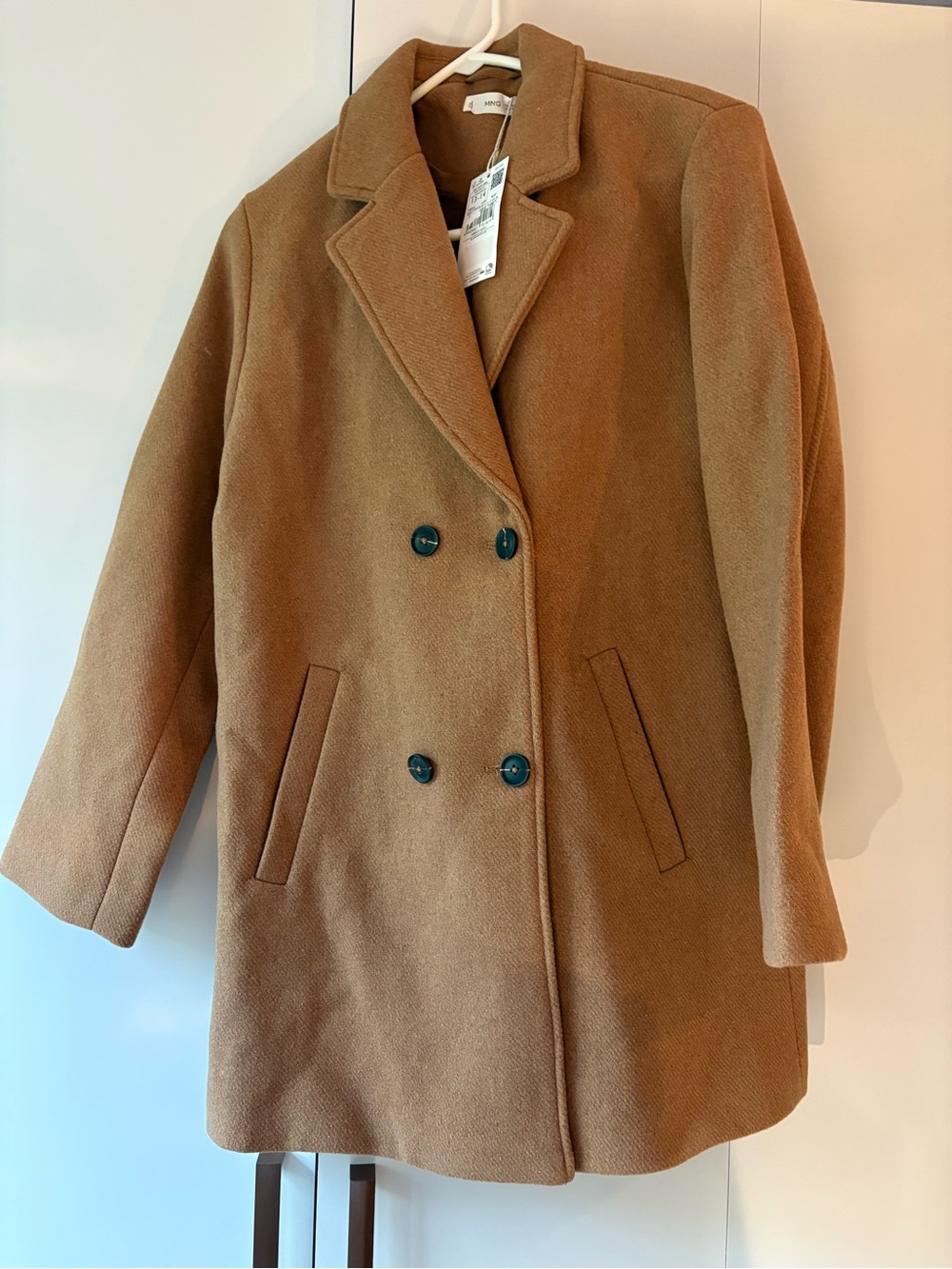 Wool-Blend Double-Breasted Coat - Camel